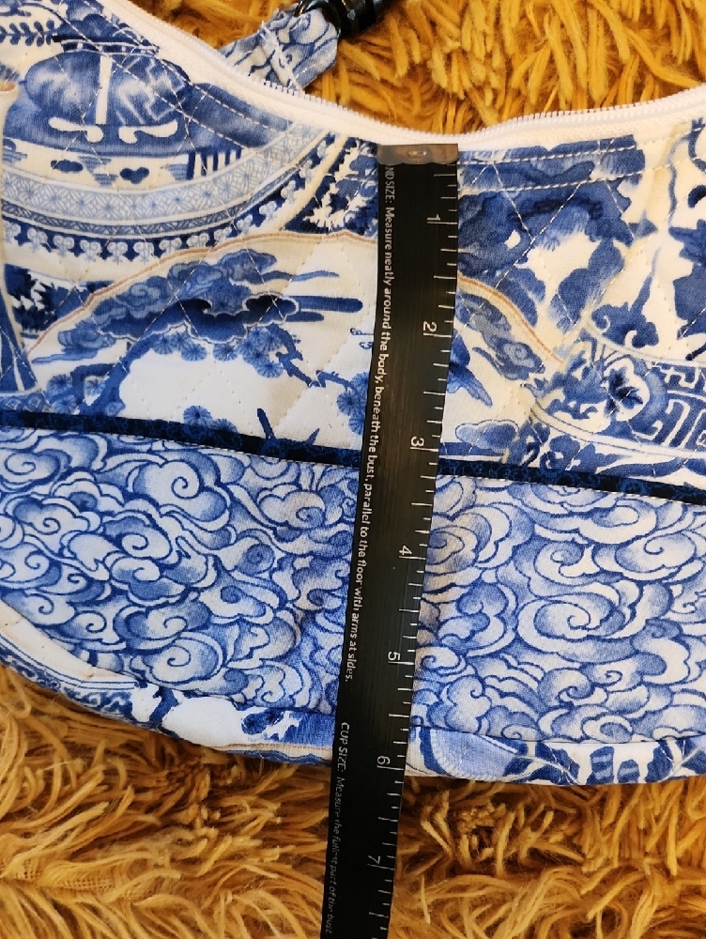 NWOT Handmade Blue & White Floral Print Mini Shoulder Bag FINAL PRICE - Picture 9 of 10
